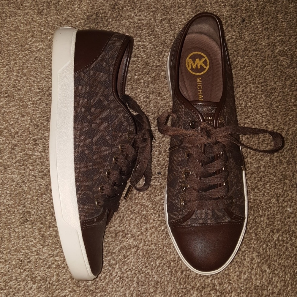 MK Michael Kors Brown Logo Sneakers